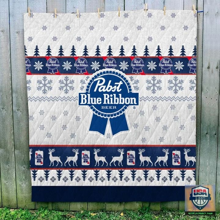 Best Sale Pabst Blue Ribbon Beer Ugly Quilt Blanket
