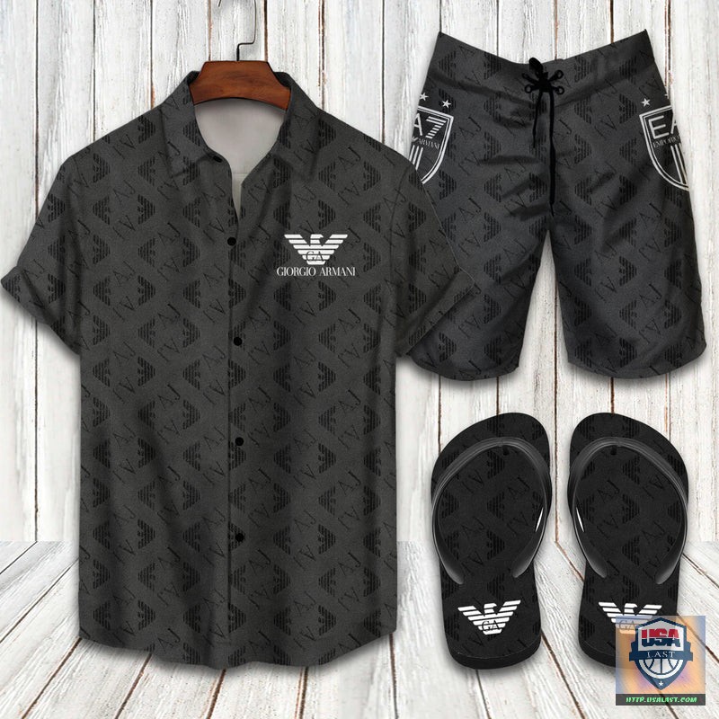Beautiful Giorgio Armani Combo Hawaiian Shirt, Short 2022