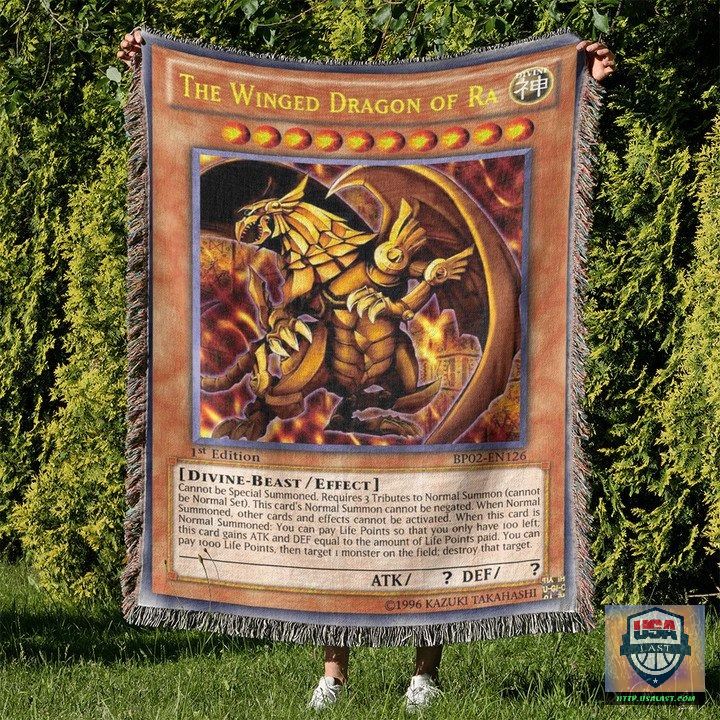 Best Gift The Winged Dragon Of Ra Yu-Gi-Oh! Custom Woven Blanket