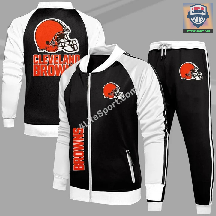 Awesome Cleveland Browns Sport Tracksuits 2 Piece Set