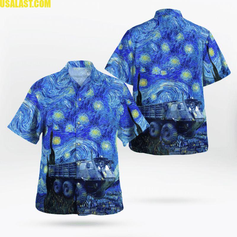 Amazing British Army Alvis Stalwart Starry Night Hawaiian Shirt
