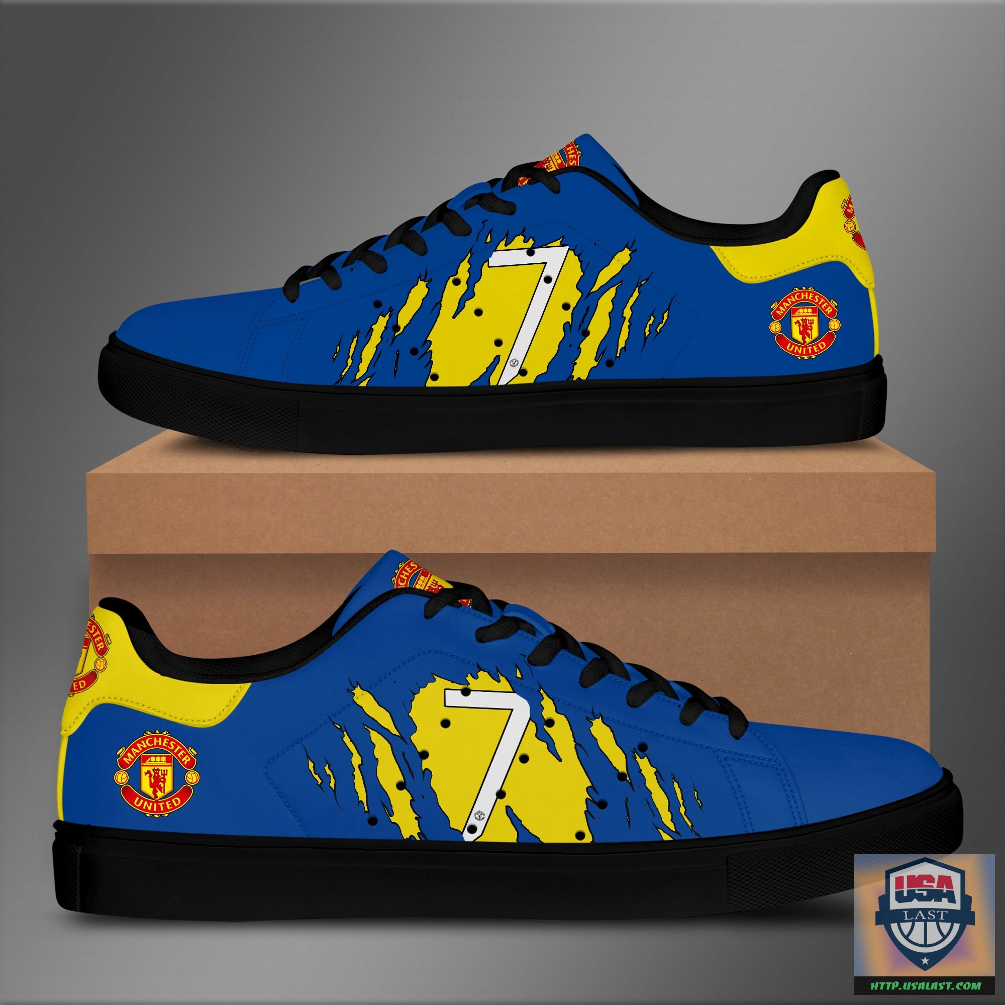 Unique Manchester United Cr7 Blue Stan Smith Shoes
