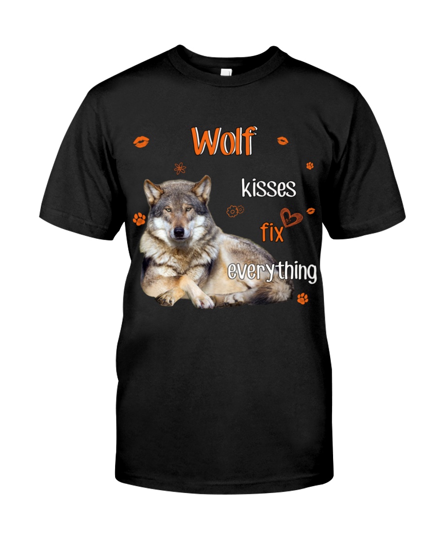 Wolf Kisses Fix Everything Classsic Shirt