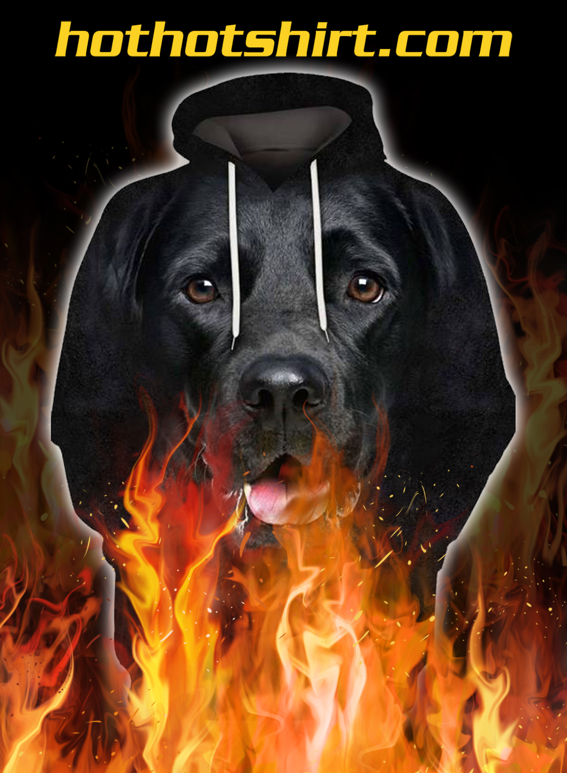 Animals dogs black labrador retriever 3d hoodie