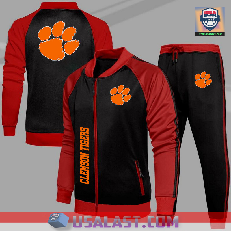 Best Sale Clemson Tigers NCAA Team Sport Tracksuits 2 Piece Set