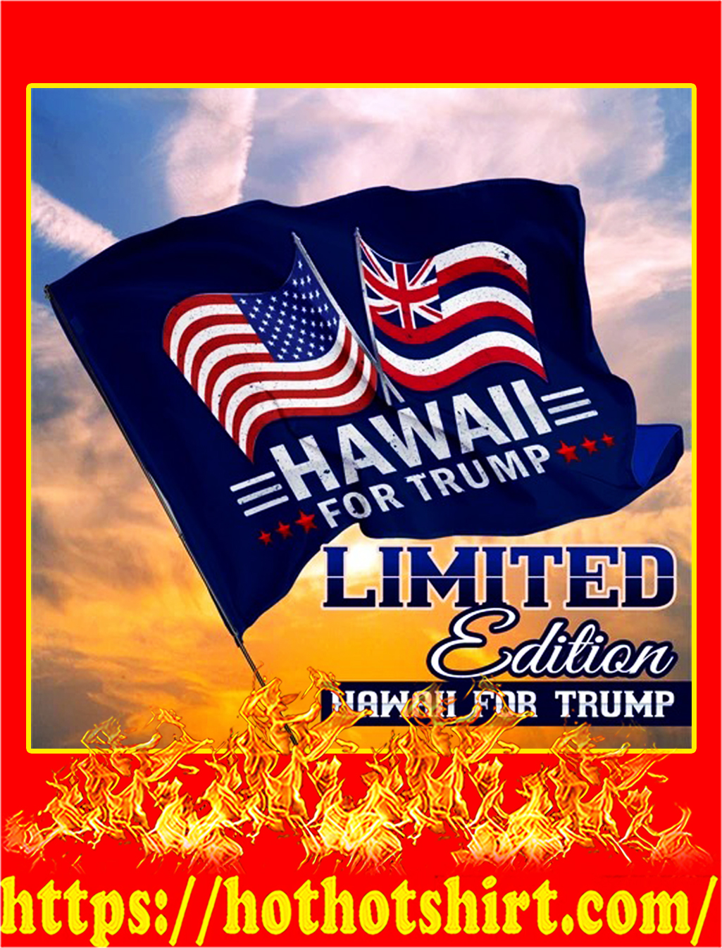 Hawaii for trump flag