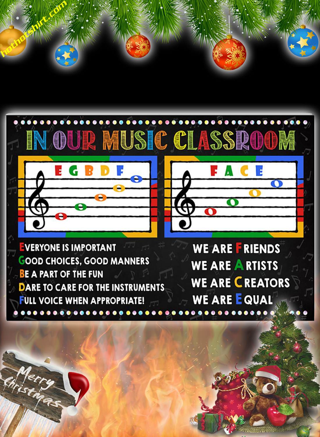 In our music classroom poster and canvas