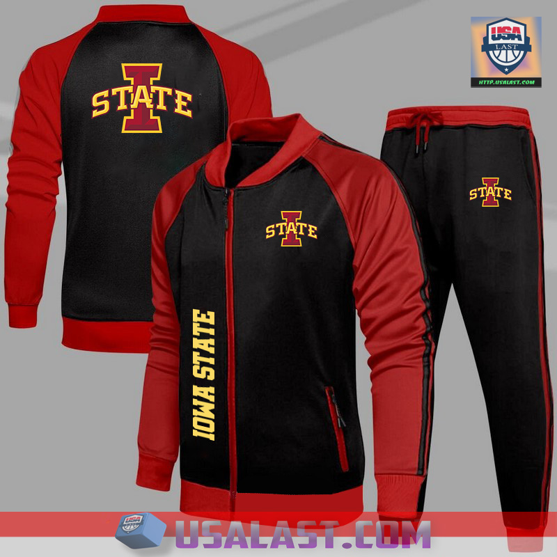 For Fans Iowa State Cyclones NCAA Team Sport Tracksuits 2 Piece Set