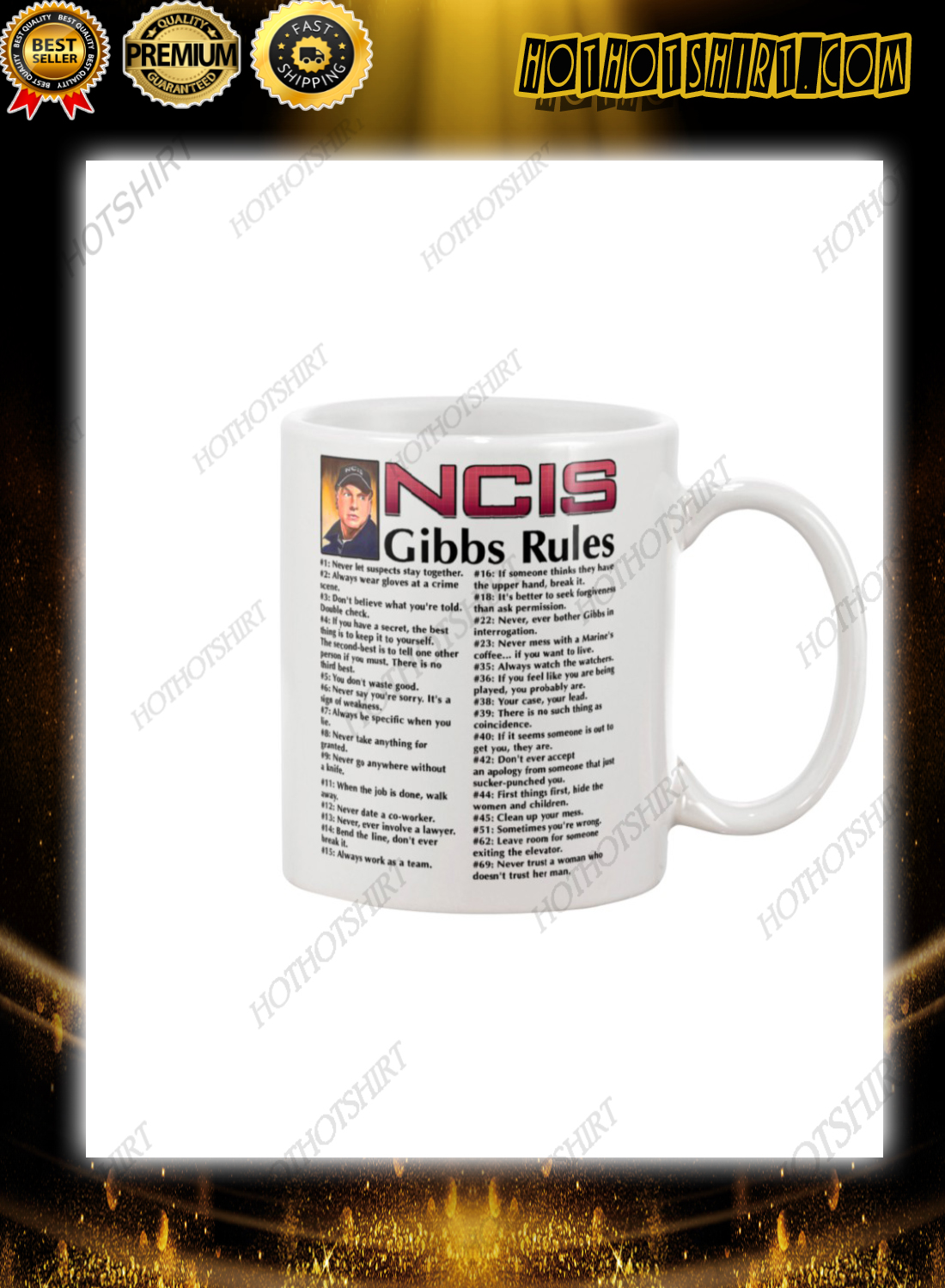 NCIS gibbs rules mug