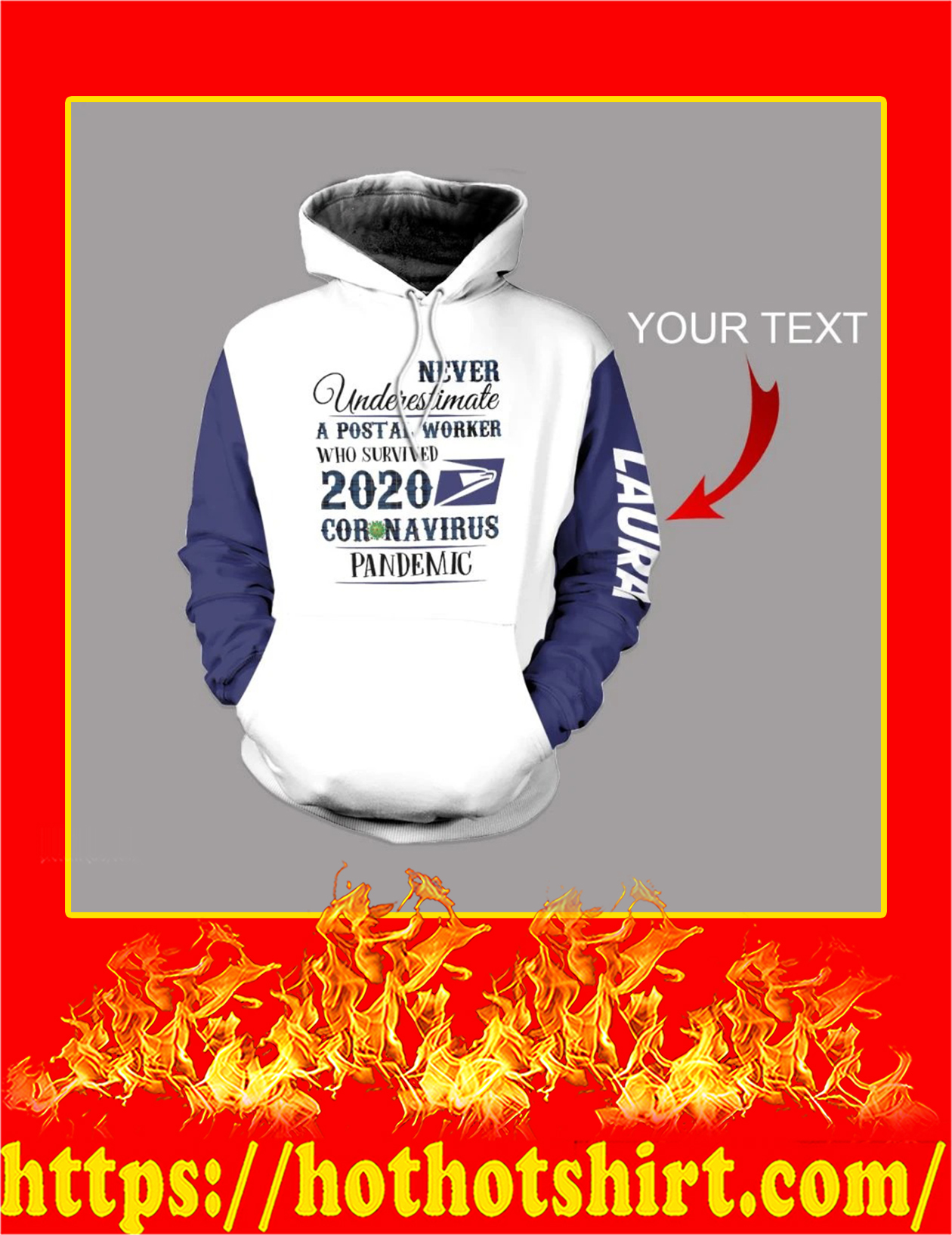 Personalized Custom Name Never Underestimate A Postal Worker 3d Hoodie
