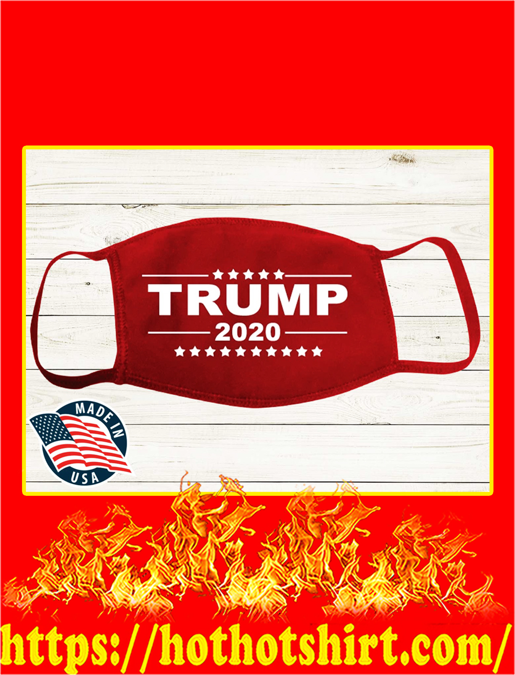 Red trump 2020 face mask