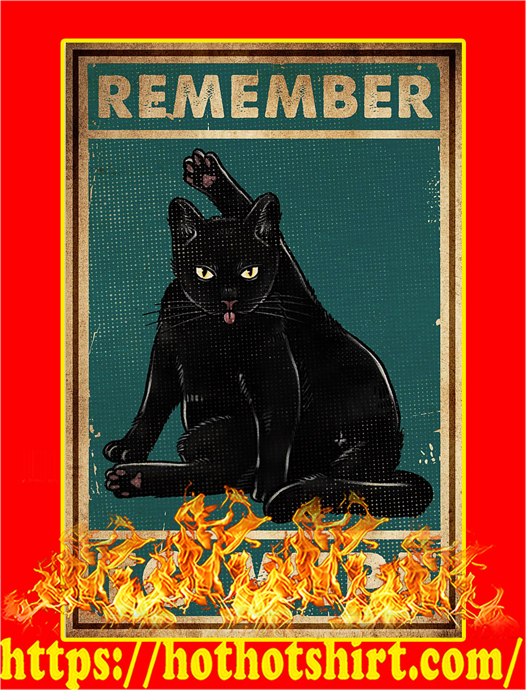 CAT REMEMBER TO WIPE POSTER