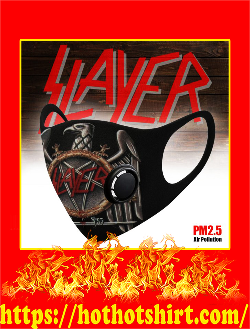 Slayer band filter face mask
