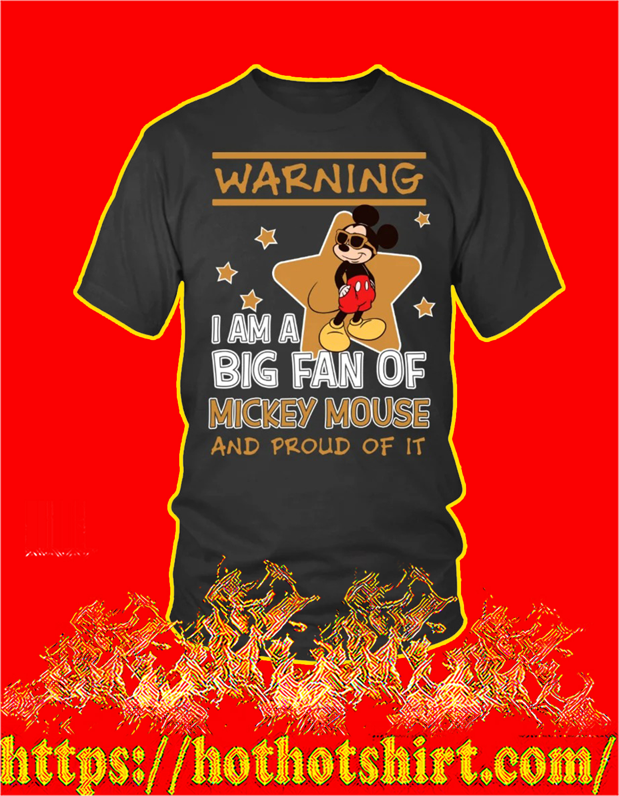 Warning I’m a big fan of mickey mouse and proud of it shirt, sweatshirt and tank top