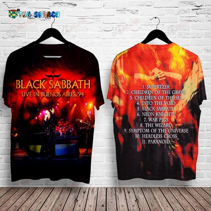Best Sale Black Sabbath Live In Buenos Aires 1994 3D All Over Print Shirt