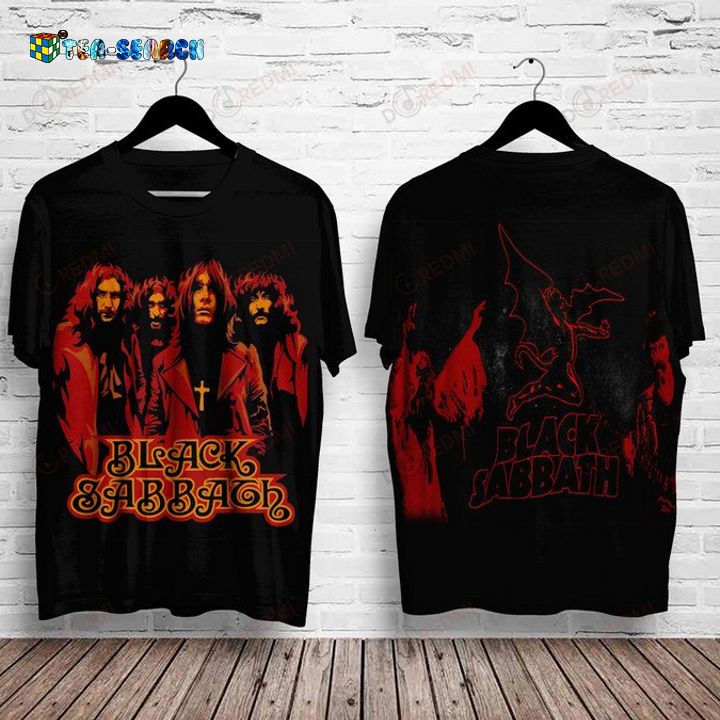 Good Quality Black Sabbath Vinyl Logo 3D All Over Print Shirt
