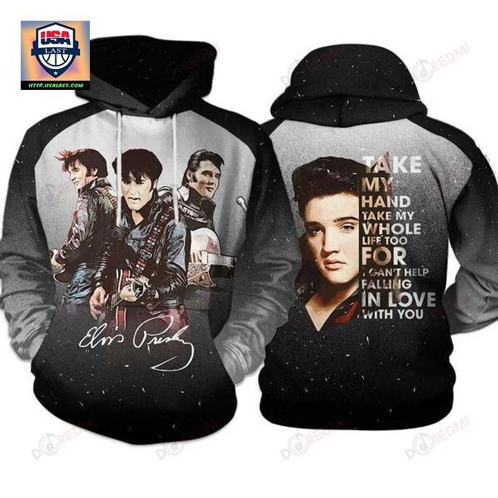 Top Rate Elvis Presley Take My Hand Take My Whole 3D All Over Print Hoodie