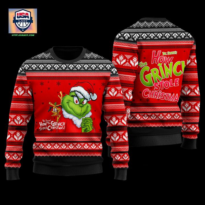 Best Sale How Grinch Stole Christmas Red Ugly Sweater