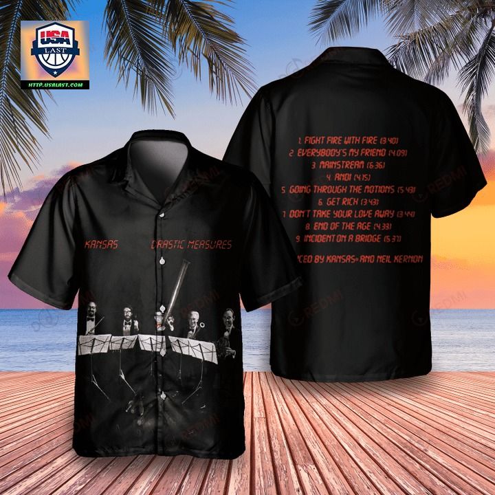 Esty Kansas Band Drastic Measures 1983 Unisex Hawaiian Shirt