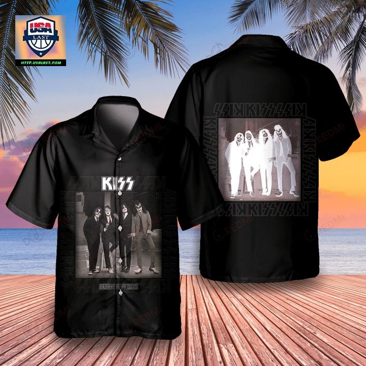Cool Kiss Dressed to Kill 1975 Album Hawaiian Shirt