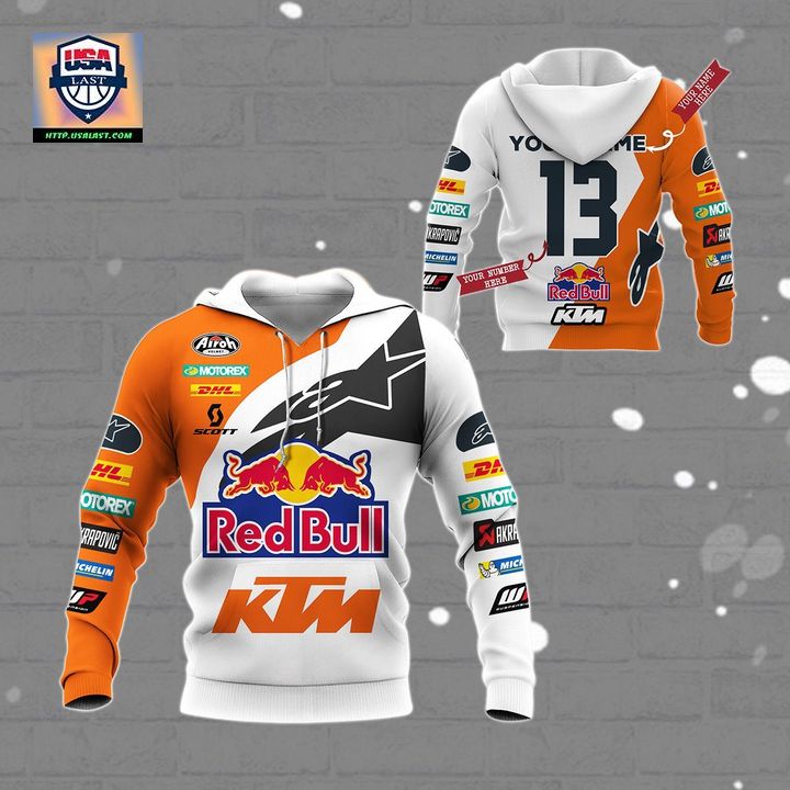 New Fashion KTM Racing Personalized Orange 3D All Over Print Shirt