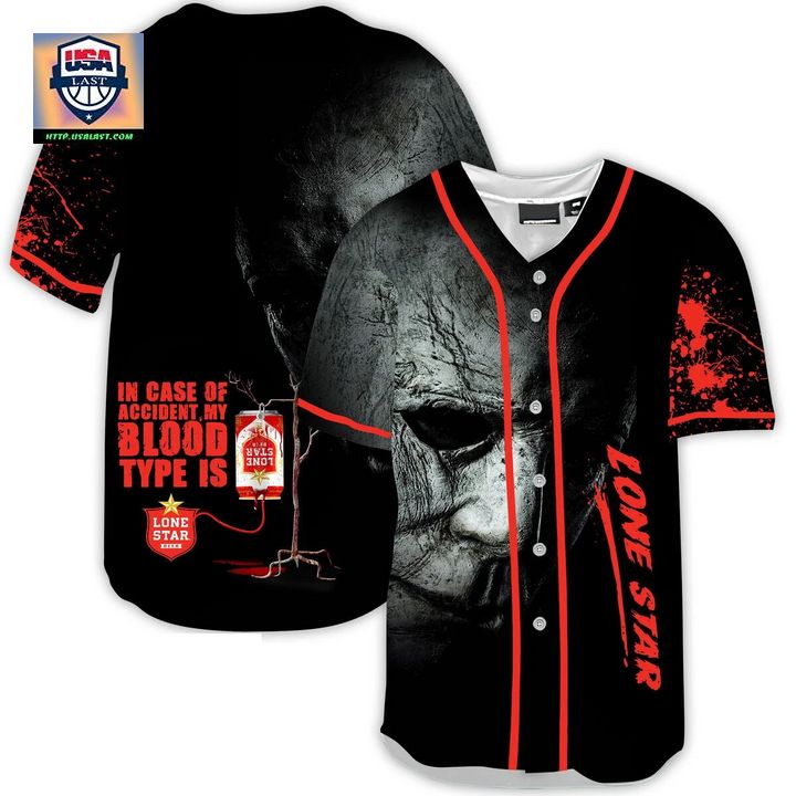 New Launch Michael Myers My Blood Type Is Lone Star Baseball Jersey