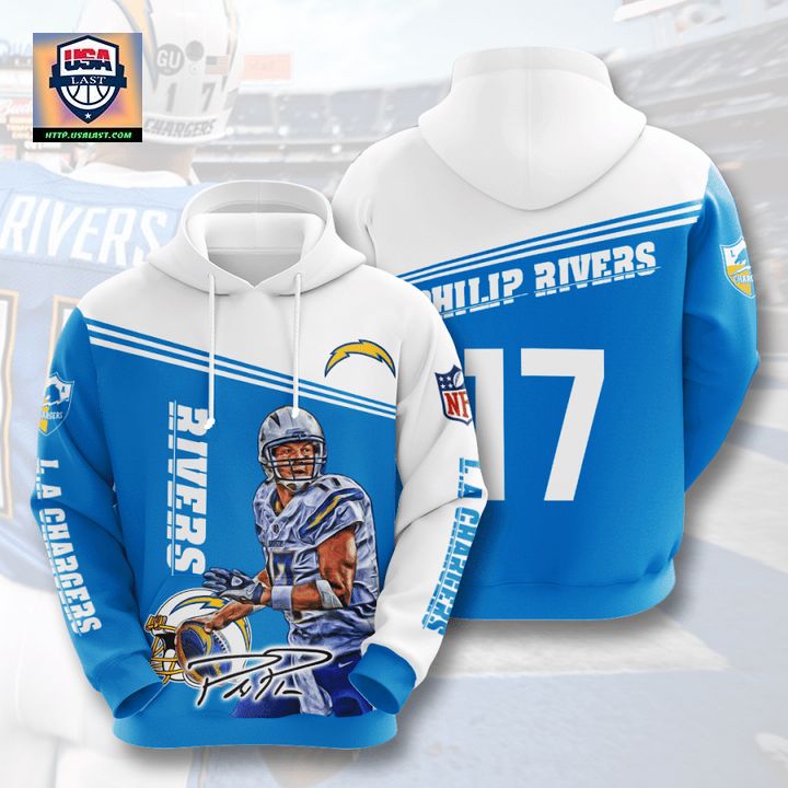Luxurious Philip Rivers Los Angeles Chargers 3D Hoodie