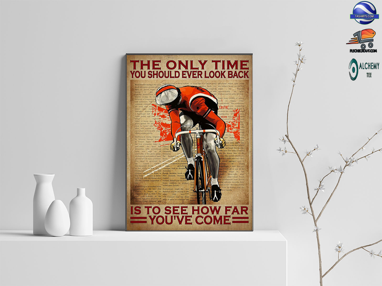 Cycling Man – The only time you should ever look back is to see how far you’ve come poster