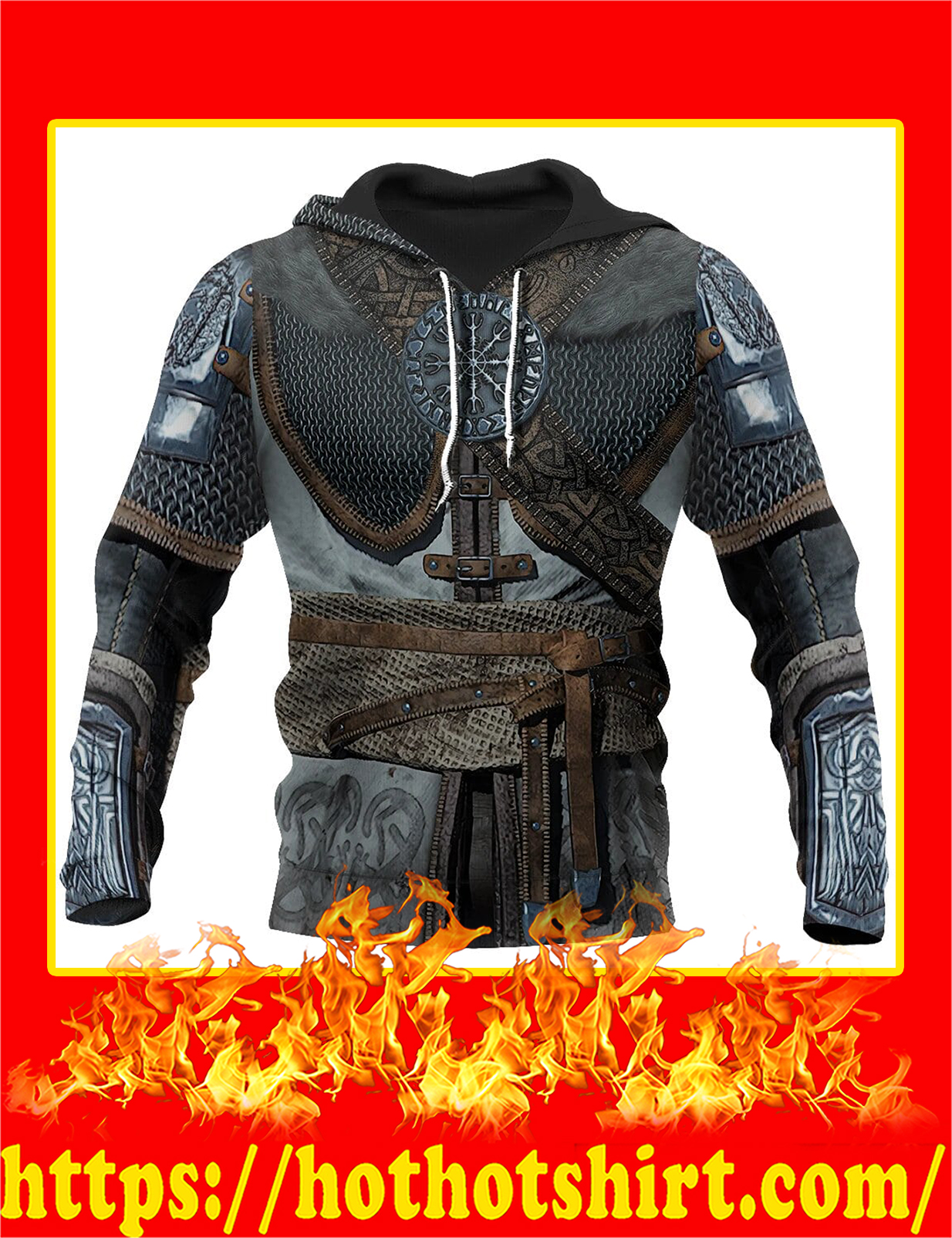 3D All Over Printed Vikings Armor Hoodie, Shirt And Tank Top