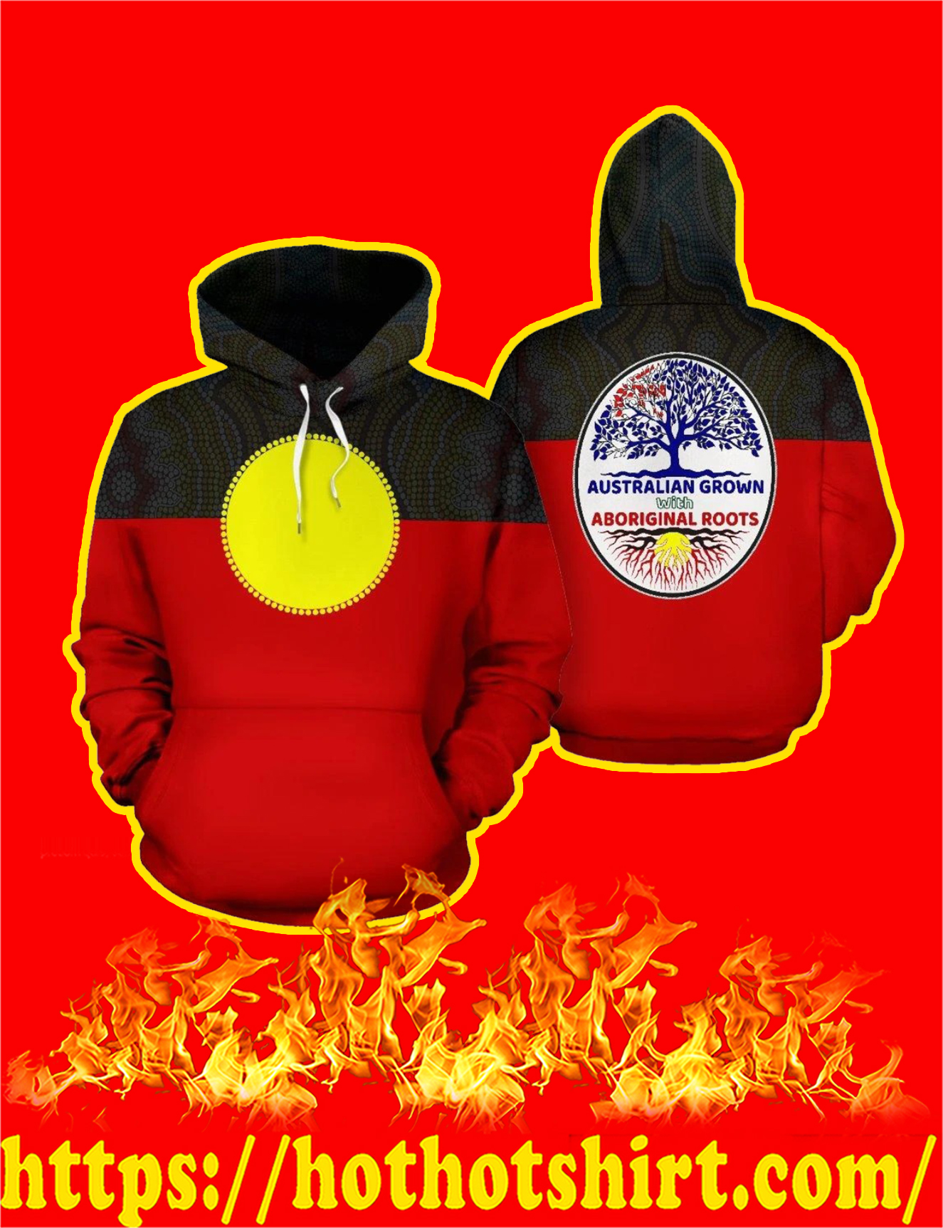 Australia Aboriginal Flag 3D All Over Printed Hoodie, T-Shirt And Zip Hoodie