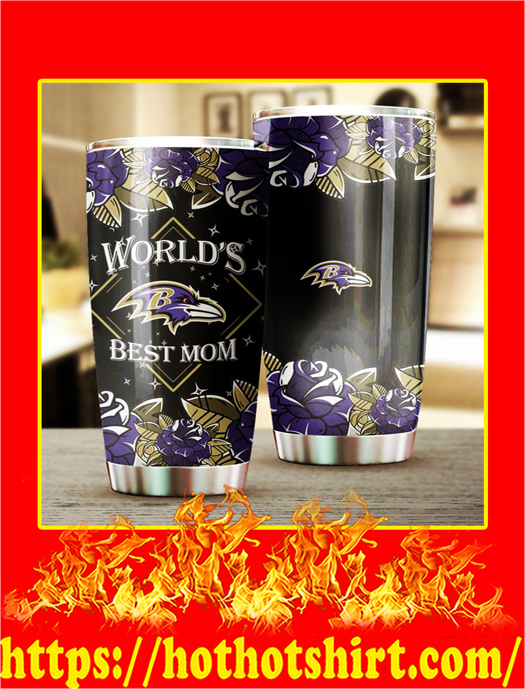 Baltimore Ravens World’s Best Mom Tumbler