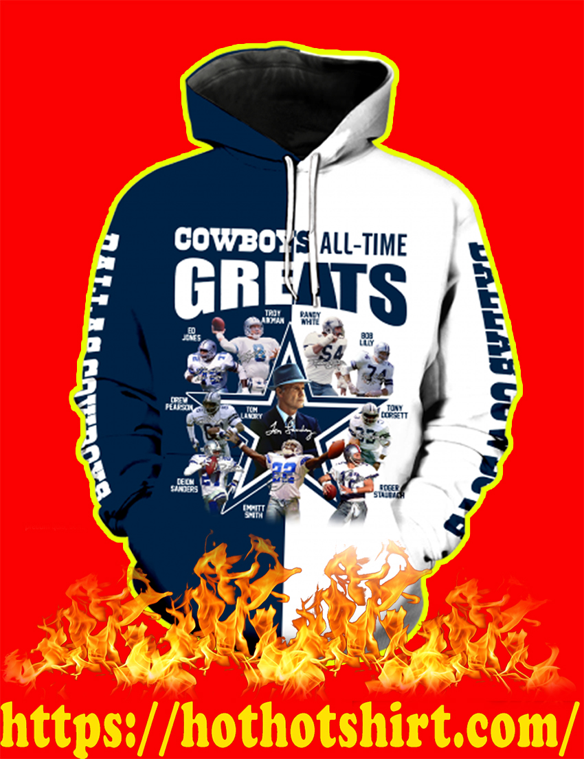 Dallas Cowboys All-Time Greats Full Over Print 3d Hoodie and T-shirt