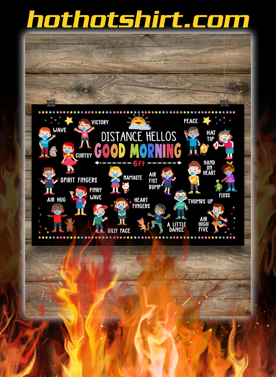 Distance hellos good morning 6ft poster
