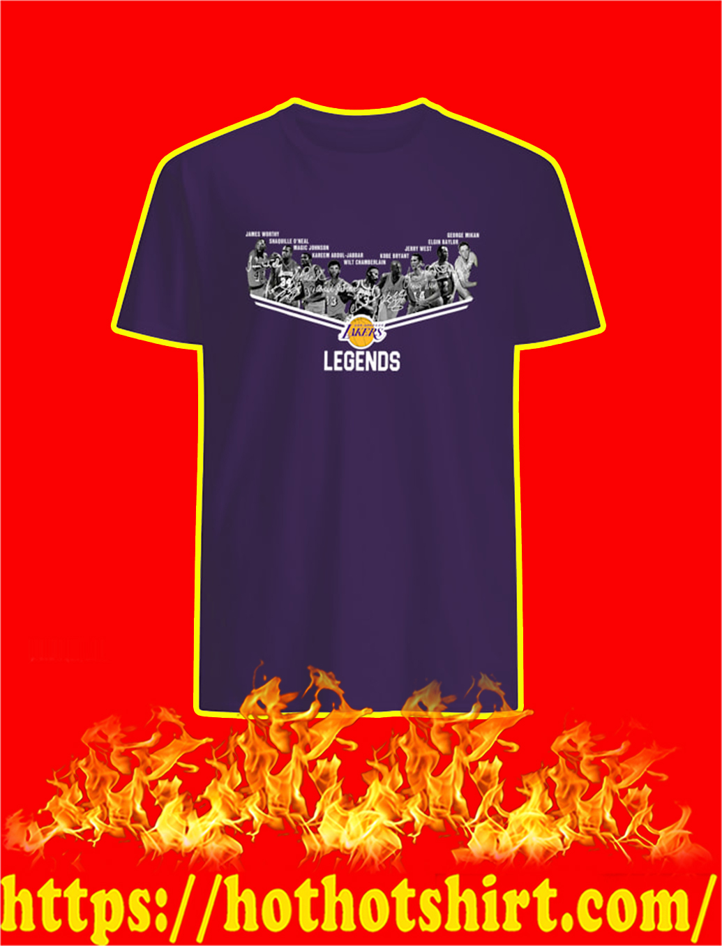 Los Angeles Lakers Legends Signature shirt and v-neck
