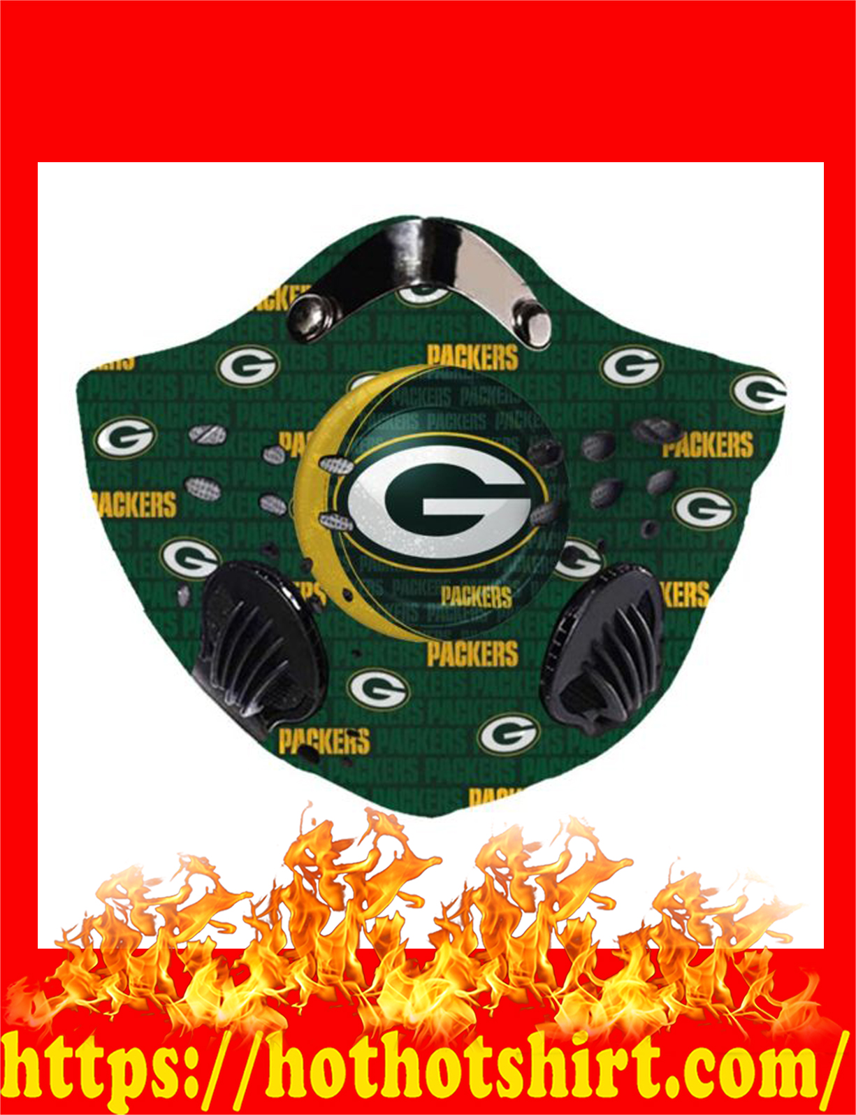 NFL green bay packers filter face mask