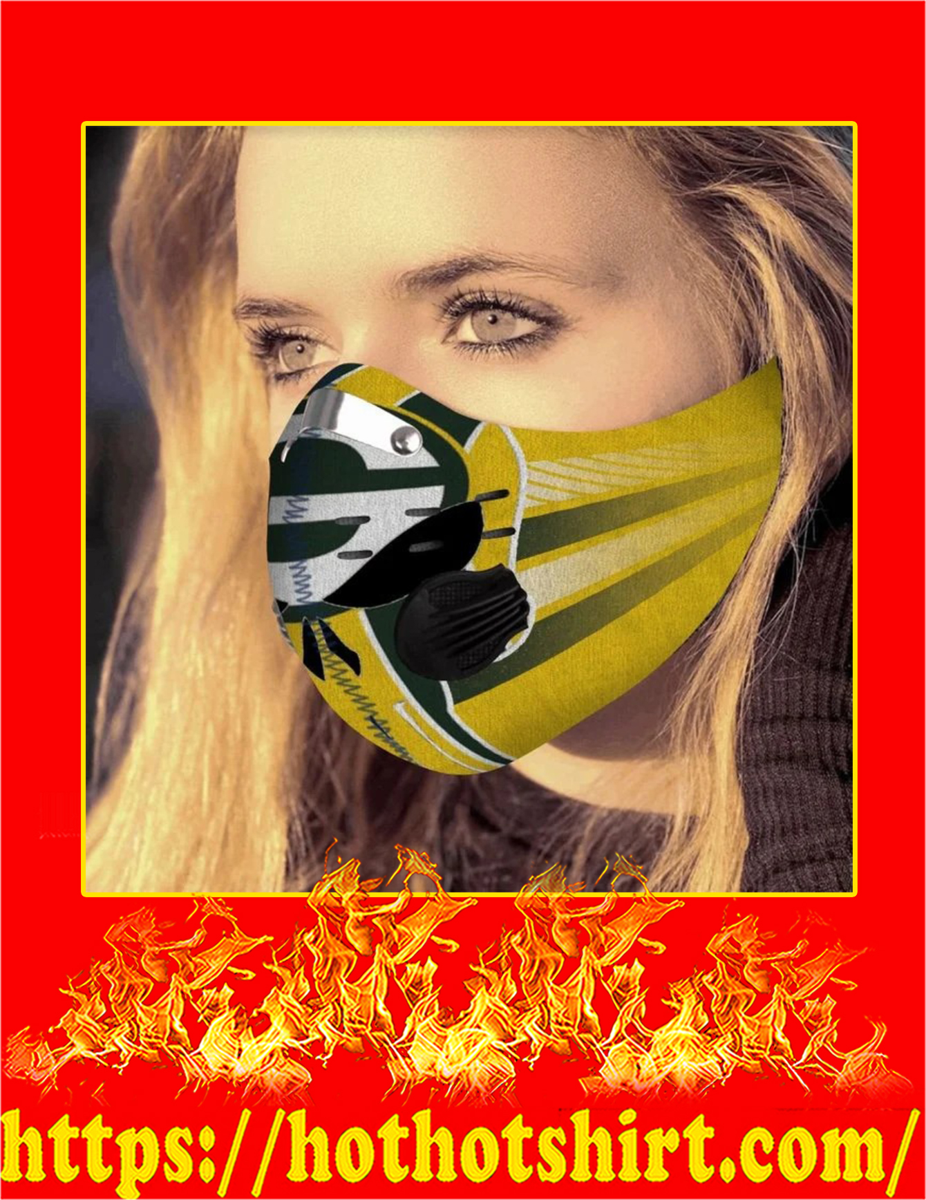 Packers punisher skull filter face mask
