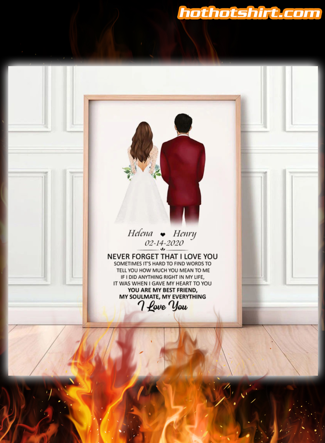 Personalized customize Wedding Anniversary never forget that i love you poster