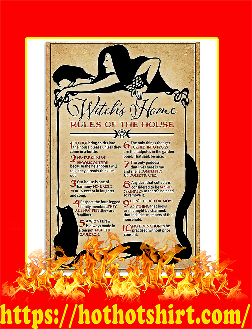 Witch’s Home Rules Of The House Poster