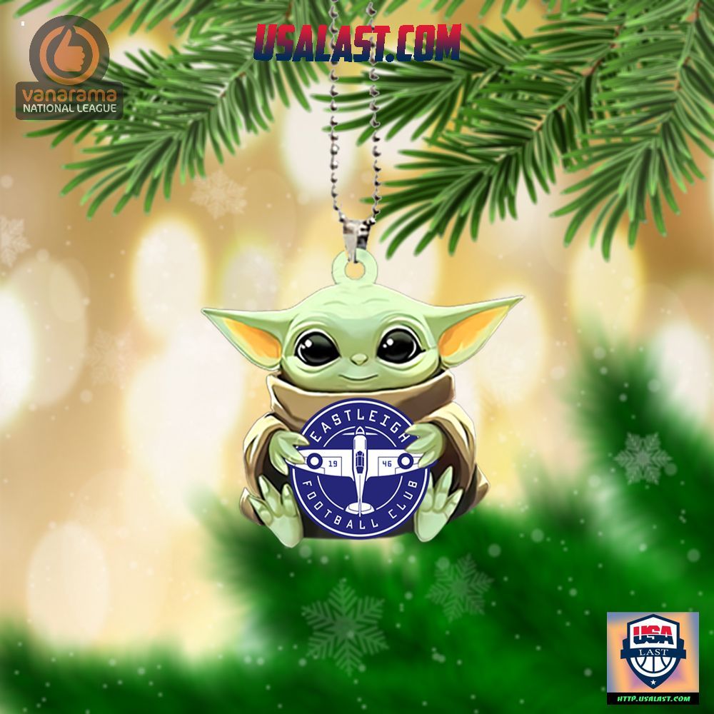 Baby Yoda Hugs Eastleigh FC Hanging Ornament
