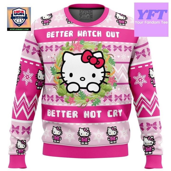 Discount Better Watch Out Disney Hello Kitty 3d Ugly Christmas Sweater