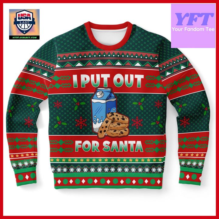 I Put Out For Santa Morning Humor Couple Xmas Eve 3d Ugly Christmas Sweater