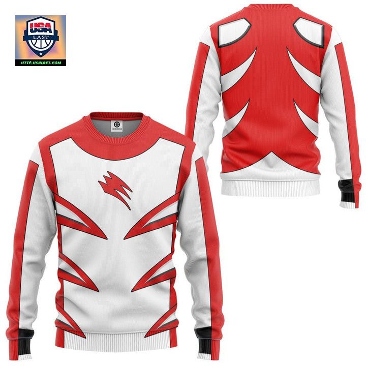 Jungle Fury Red Master Mode Power Rangers Ugly Christmas Sweater