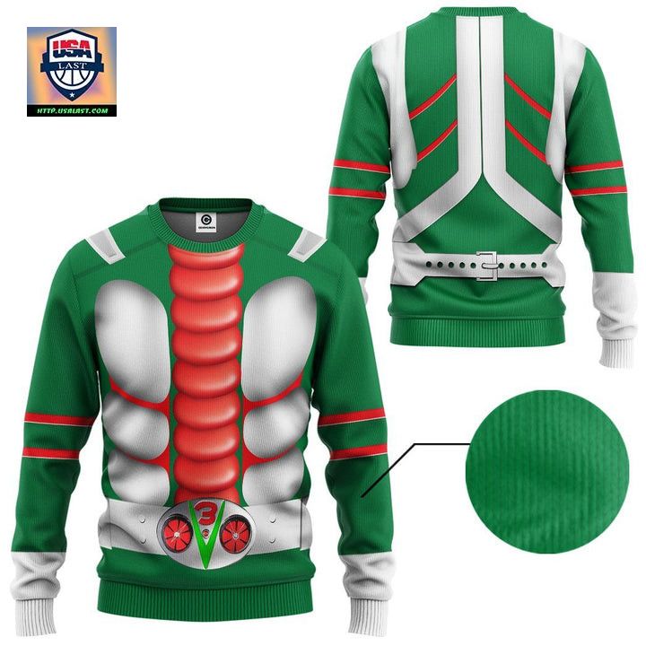 Kamen Rider V3 Ugly Christmas Sweater