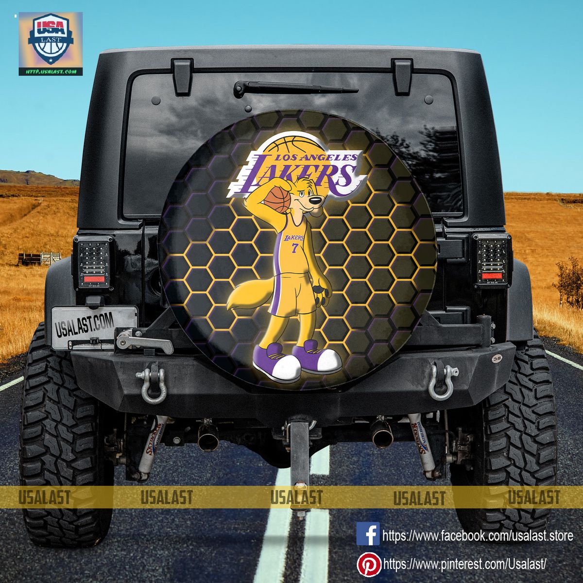 BEST Los Angeles Lakers NBA Mascot Spare Tire Cover