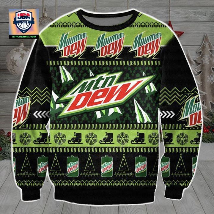 Mountain Dew Drink Ugly Christmas Sweater 2022