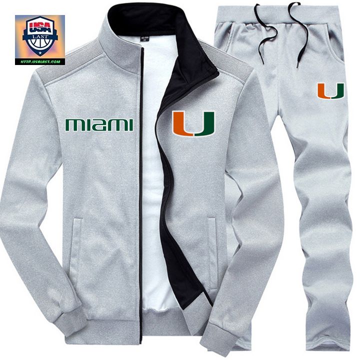 Traditional NCAA Miami Hurricanes 2D Sport Tracksuits