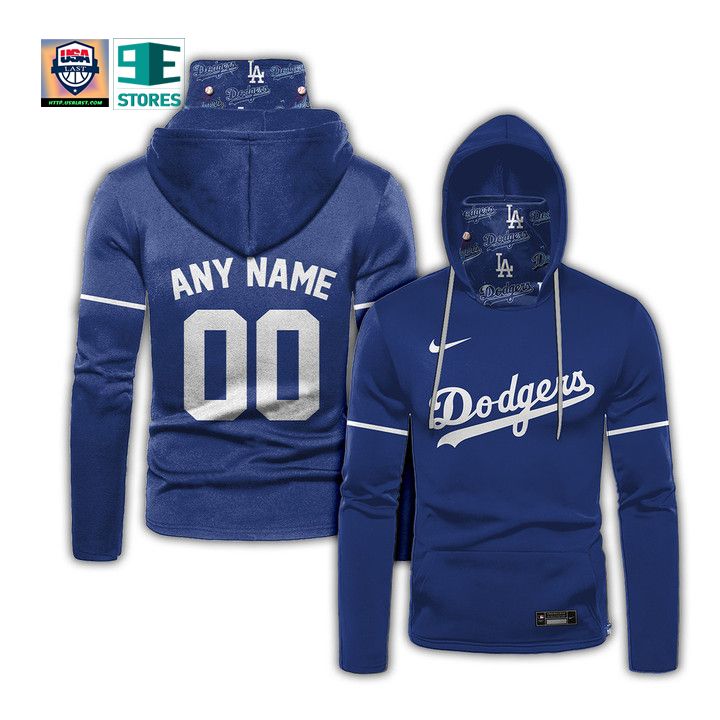 Unique Personalized Los Angeles Dodgers All Over Print 3D Gaiter Hoodie – Blue
