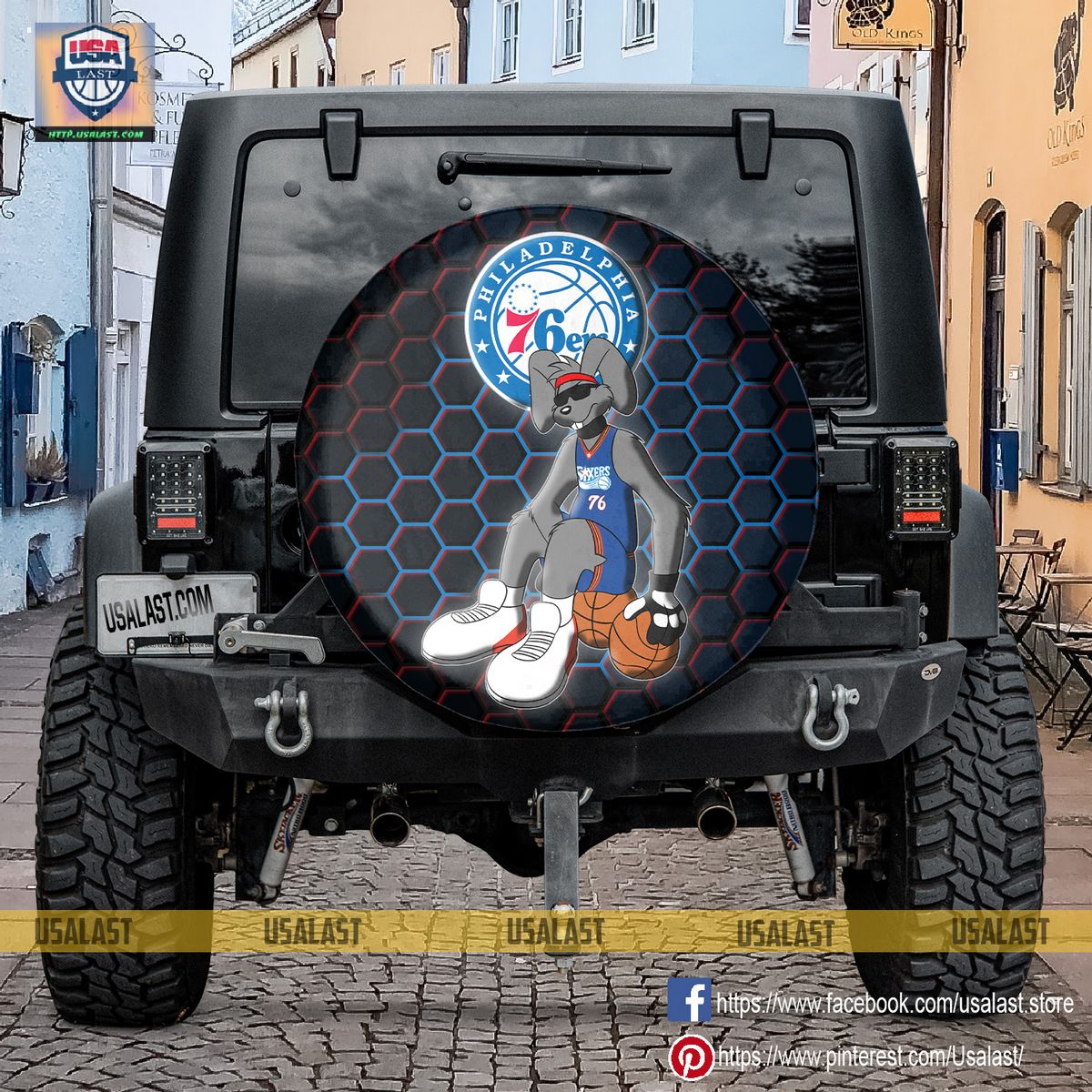 BEST Philadelphia 76ers NBA Mascot Spare Tire Cover