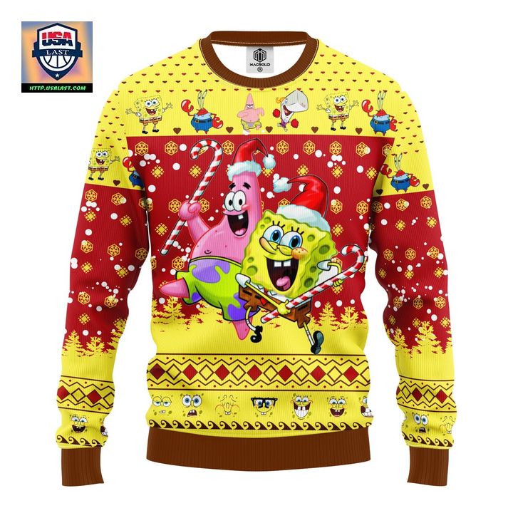 Beautiful Spongebob Patrick Ugly Christmas Sweater Amazing Gift Idea Xmas Jumper