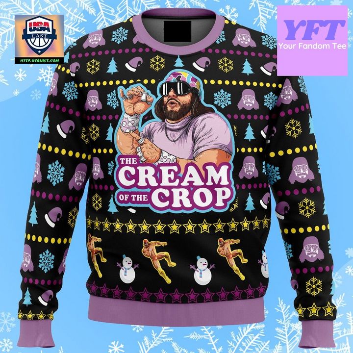 The Cream Of The Crop Pro Wrestling Macho Randy Savage 3d Ugly Christmas Sweater